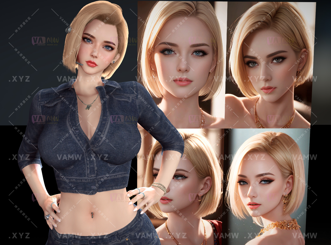 [VAM人物]真实女友游戏 Dnaddr.Lazuli_AFD人造人18号/[VAM Character] Real Girlfriend Game Dnaddr.Lazuli_AFD Android No. 18-VAM资源站