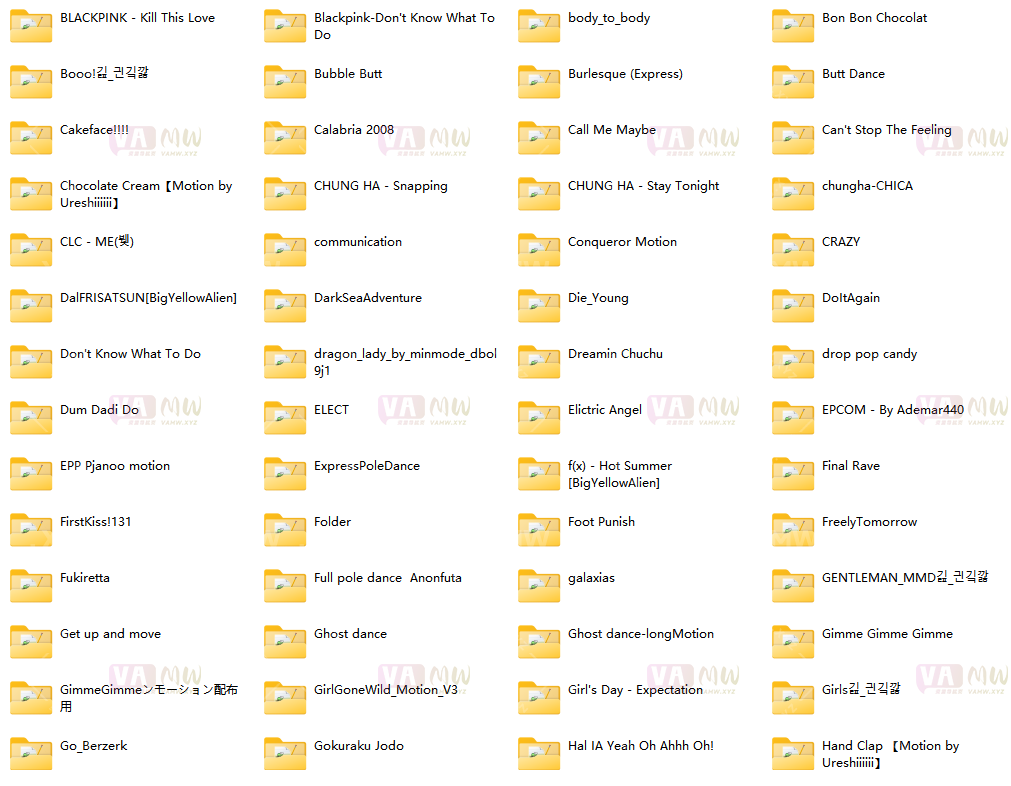 图片[2]-[VAM舞蹈] VMD资源 307部各类舞蹈资源整合包 9.9G-VAM资源站