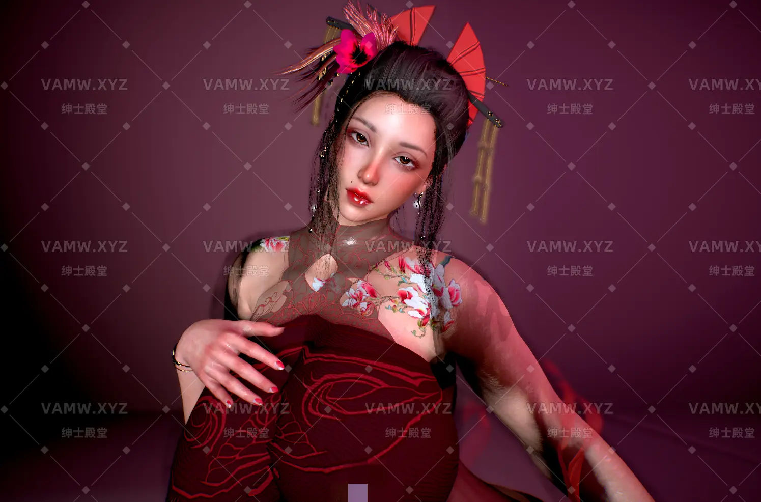 [VAM人物]真实女友游戏 古风 未知.花魁芝芝.1.var/[VAM Character] Real Girlfriend Game Ancient Style Unknown.Oiran Zhizhi.1.var-VAM资源站