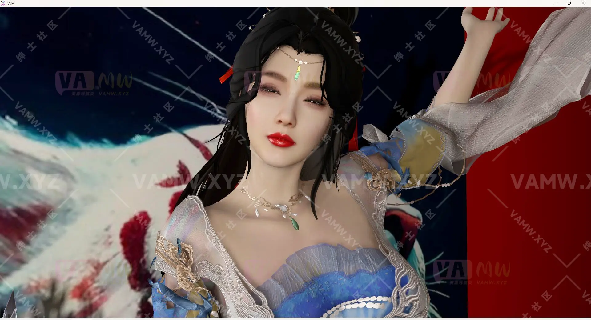 人物Looks-VAM虚拟女友游戏人物-古风美女Pimax.白虎.1/Character Looks-VAM Virtual Girlfriend Game Character-Ancient Beauty Pimax. White Tiger.1-VAM资源站