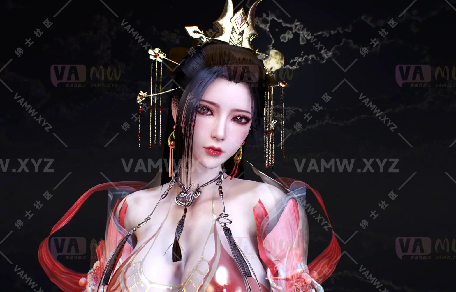 古风美女 爱发电ShaoB.红韵.1/Ancient Beauty Love Power Generation ShaoB. Red Rhyme.1-VAM资源站