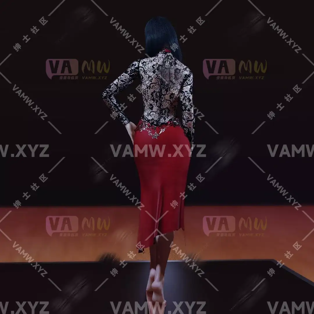 衣服 VAM-YJ.Lace_cheongsam.1-VAM资源站